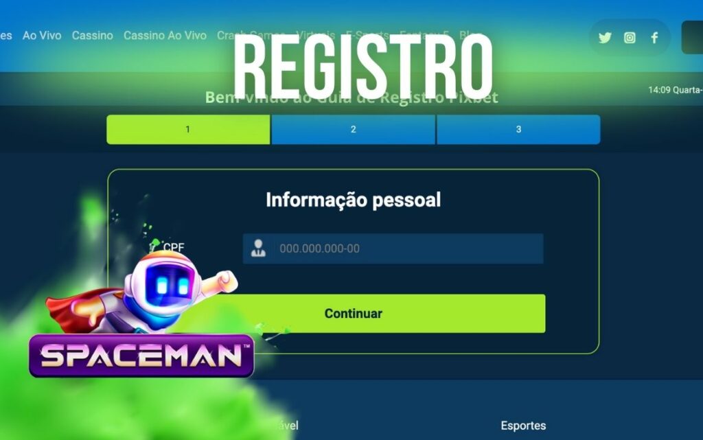 Pixbet Brasil Spaceman Registro