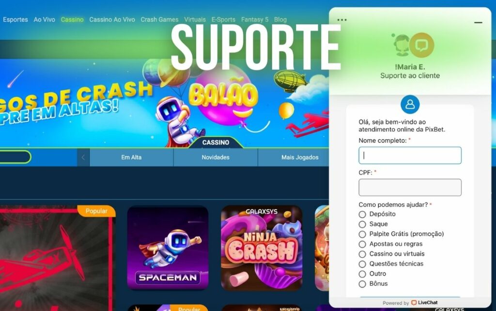 Pixbet Brasil casino Suporte