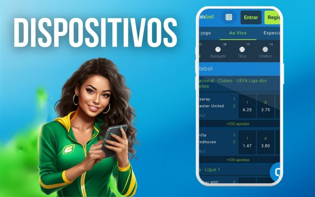 Pixbet Brasil dispositivos